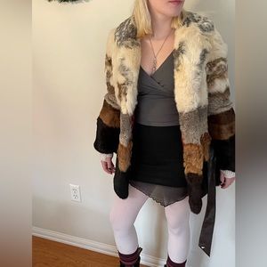 Vintage Rabbit Fur Coat